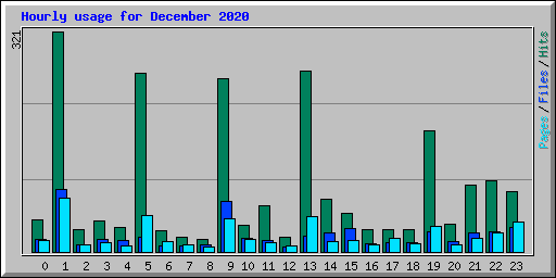 Hourly usage for December 2020